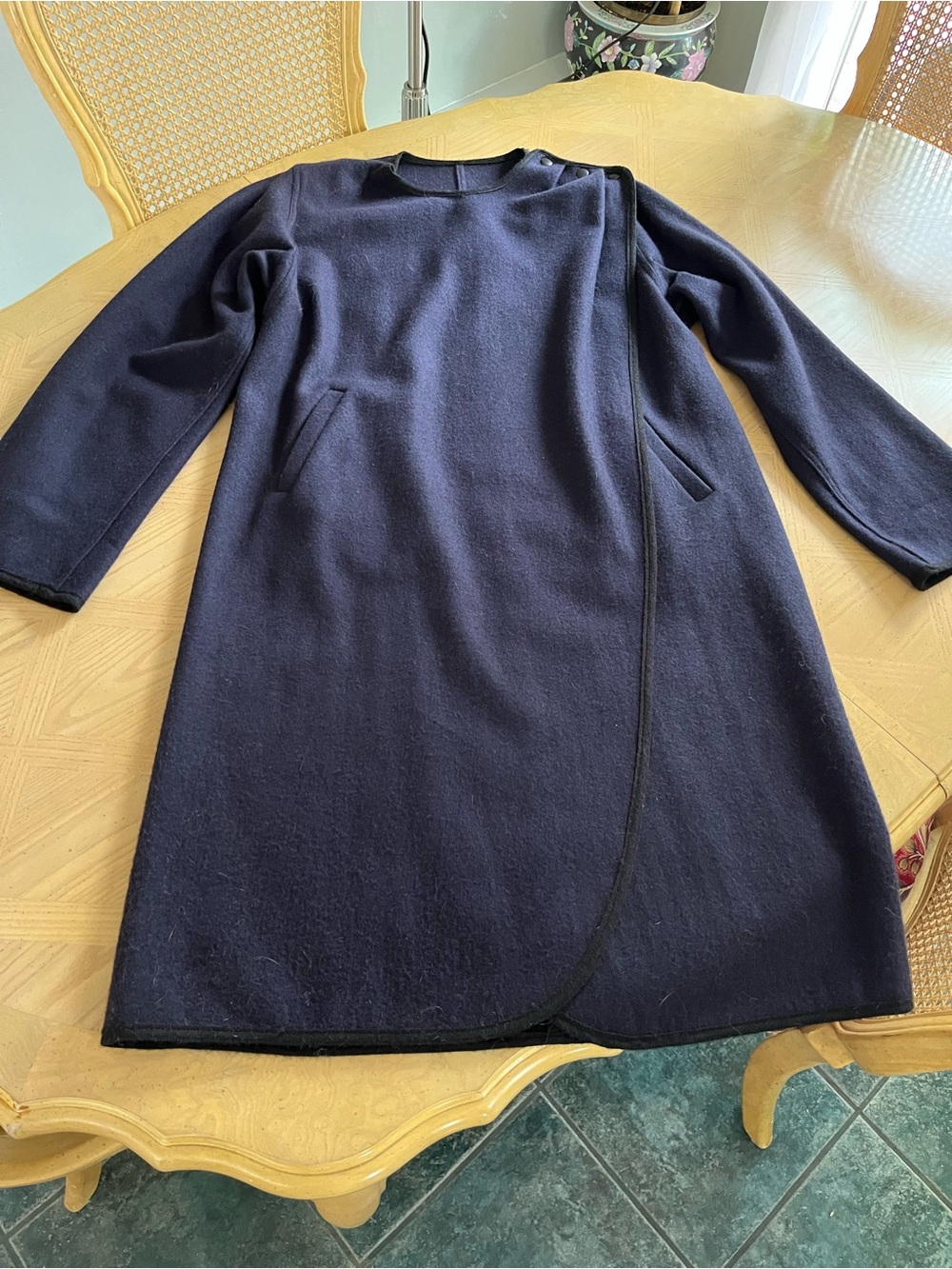 Vintage Gregory Pat (made in France) Size 10-12 (Eur 38) Purple, Black Wool Coat